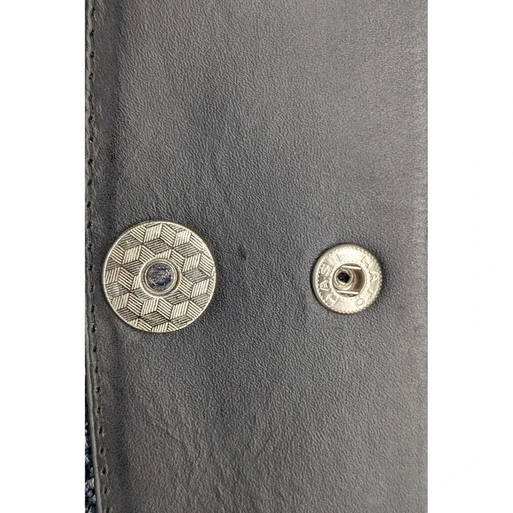 Stingray Skin Wallet Black Large Bifold Clutch Genuine Shagreen Pearl Eye
